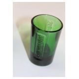 Set of 5 Vintage Green Glass Shot Glasses