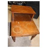 Used Mid-Century Walnut Step End Table