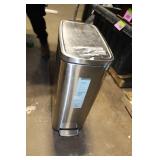 Stainless Steel 11.8 Gallon Trash Can with Removable Liner