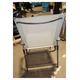 Folding Outdoor Chair with Sturdy Metal Frame and Fabric Seat