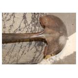 Used Rusty Shovel with Wooden Handle