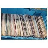 Extensive Collection of Vintage Vinyl Records in Storage Crates
