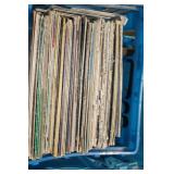 Extensive Collection of Vintage Vinyl Records in Storage Crates