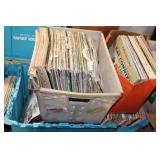 Extensive Collection of Vintage Vinyl Records in Storage Crates