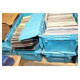 Extensive Collection of Vintage Vinyl Records in Storage Crates