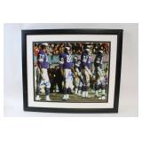 Framed Autographed Purple People Eaters Vikings Players Photo with Certificate of Authenticity