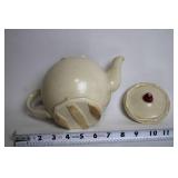 Vintage Ceramic Tea Set with Teapot, Pitcher, and 6 Cups