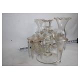 Vintage Glass Candelabra with Ornate Design