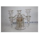 Vintage Glass Candelabra with Ornate Design