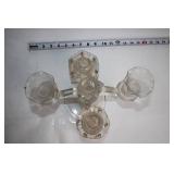 Vintage Glass Candelabra with Ornate Design