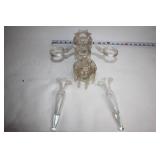 Vintage Glass Candelabra with Ornate Design