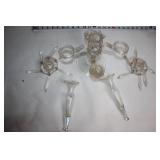 Vintage Glass Candelabra with Ornate Design