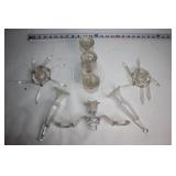 Vintage Glass Candelabra with Ornate Design