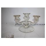 Vintage Glass Candelabra with Ornate Design