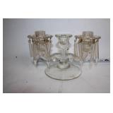 Vintage Glass Candelabra with Ornate Design