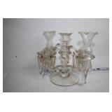 Vintage Glass Candelabra with Ornate Design