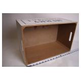 Festive Wooden Merry Christmas Storage Box with Cutout Handles