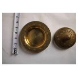 Set of 3 Engraved Brass Bowls with Victorian Design