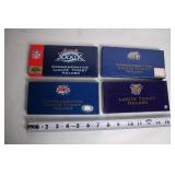 Set of 4 NFL Super Bowl Commemorative Lucite Ticket Holders