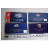 Set of 4 Super Bowl Commemorative Lucite Ticket Holders