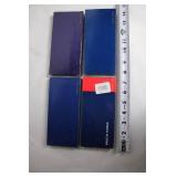 Set of 4 Commemorative Lucite Ticket Holders for Super Bowl XXXII and XXXIX