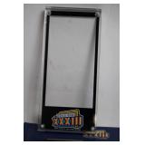 Set of 3 NFL Super Bowl Lucite Ticket Holders, Games XXXI, XXXII, and XXXIX