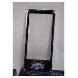 Set of 3 NFL Super Bowl Lucite Ticket Holders, Games XXXI, XXXII, and XXXIX