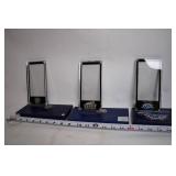 Set of 4 NFL Commemorative Super Bowl Lucite Ticket Holders