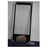 Set of 4 NFL Commemorative Super Bowl Lucite Ticket Holders