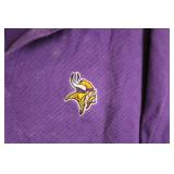2XL Purple Reebok Vikings Polo Shirt with Embroidered Logo