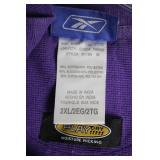 2XL Purple Reebok Vikings Polo Shirt with Embroidered Logo