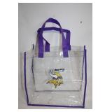 NFL Minnesota Vikings Clear Tote Bag with Purple Straps
