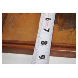 Vintage Framed Oil Painting of European Canal Scene