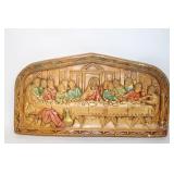 Large Wall Plaque Featuring The Last Supper Relief
