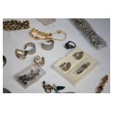 Large Assorted Costume Jewelry Lot Including Necklaces, Bracelets, and Earrings