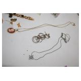 Large Assorted Costume Jewelry Lot Including Necklaces, Bracelets, and Earrings