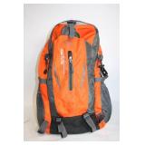 Bright Orange Hiking and Camping Backpack with Multiple Compartments