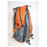 Bright Orange Hiking and Camping Backpack with Multiple Compartments