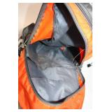 Bright Orange Hiking and Camping Backpack with Multiple Compartments