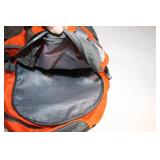 Bright Orange Hiking and Camping Backpack with Multiple Compartments
