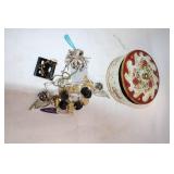 Assorted Fashion Jewelry Collection with Decorative Storage Box