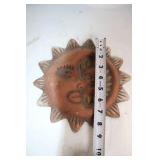 Antique Sun and Moon Ceramic Wall Plaque