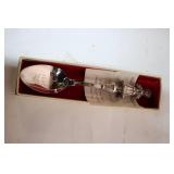 1987 Silverplated Christmas Collectible Spoon with Girl Figurine Handle
