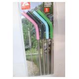 Ozark Trail Reusable Straws Set with Cleaning Brush - 5 Pieces