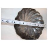 Vintage Silver Metal Fluted Serving Bowl