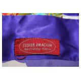 Silk Kimono Robe with Traditional Japanese Patterns