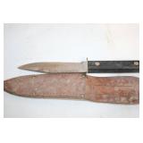 Vintage Collection of Knives and Cleavers with Sheaths