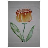 Framed Watercolor Tulip Artwork by Ferragati