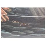 Framed Artwork by Carol Heyer Depicting a Religious Scene