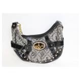 Ed Hardy Shoulder Bag with Pink Interior and Studded Design